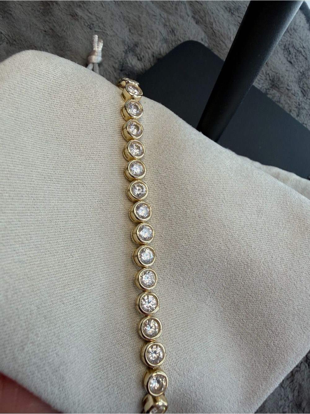 Kendra Scott Gold Crystal Bezel Tennis Bracelet